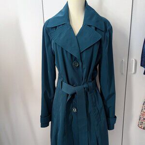 Gorgeous Teal Blue London Fog Trench Coat XL